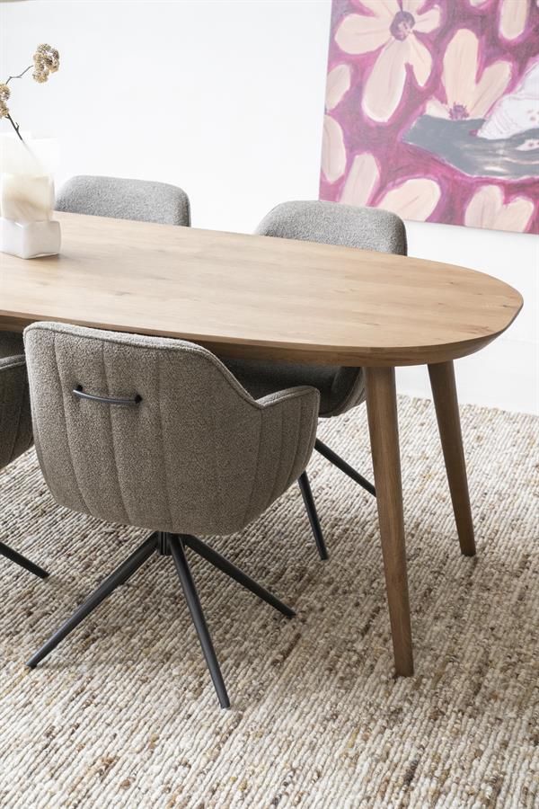 Eettafel Elijah 220x100 cm - bruin