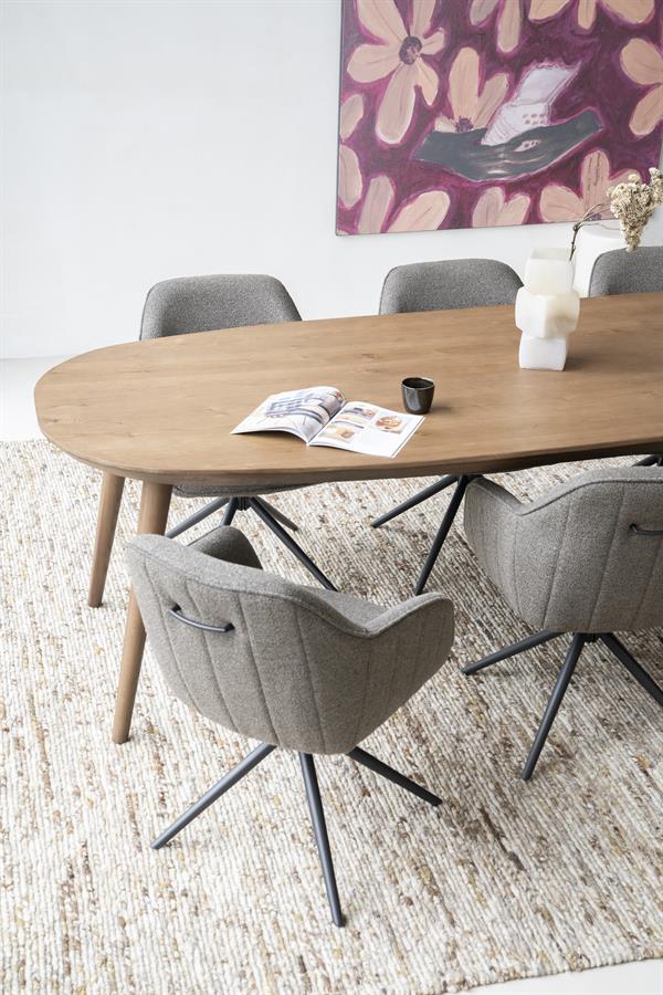 Eettafel Elijah 220x100 cm - bruin