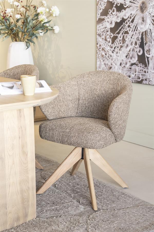 Stoel Connor naturel - mosterd Donna