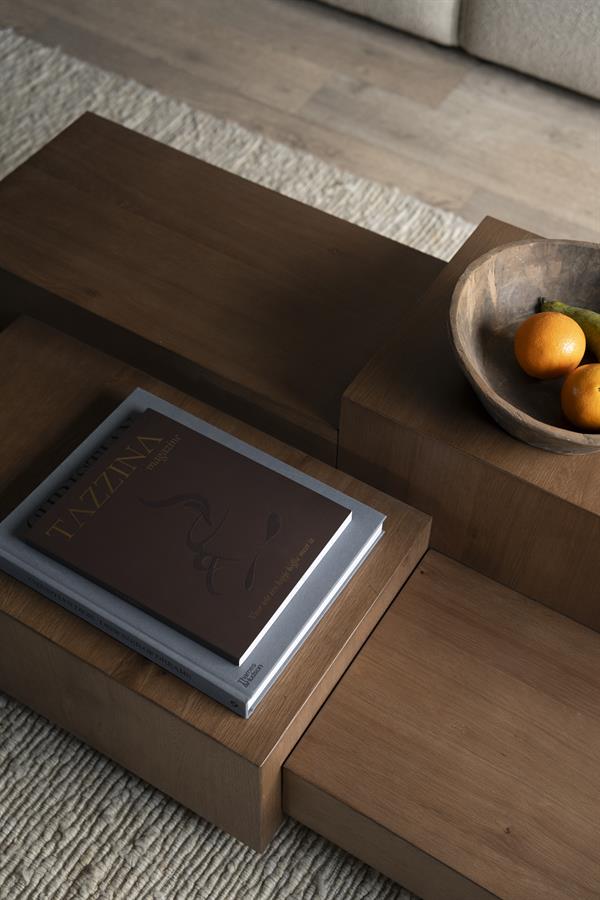 Salontafel Quinten rechthoekig - bruin