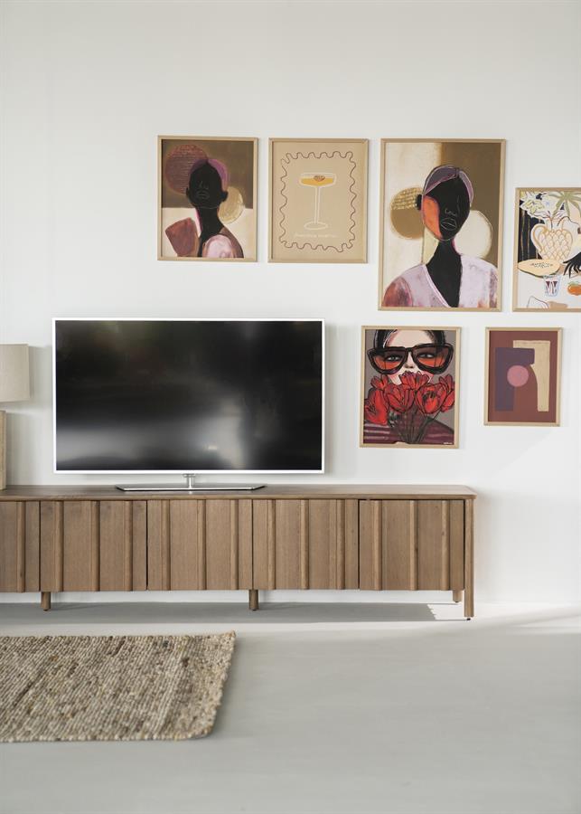 TV meubel Jake 6 drs. - bruin