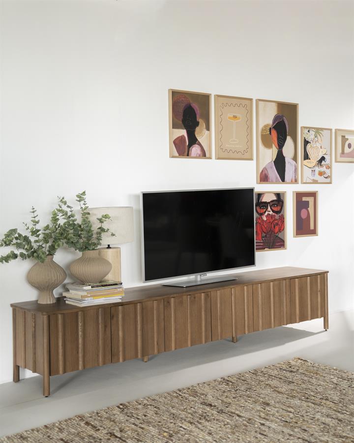 TV meubel Jake 6 drs. - bruin