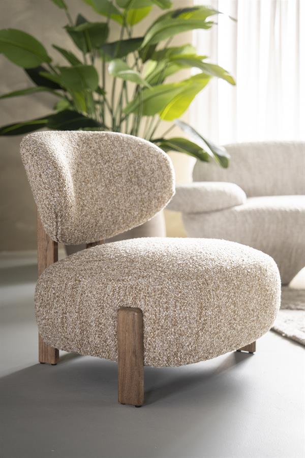 Fauteuil Reza bruin - beige Bay