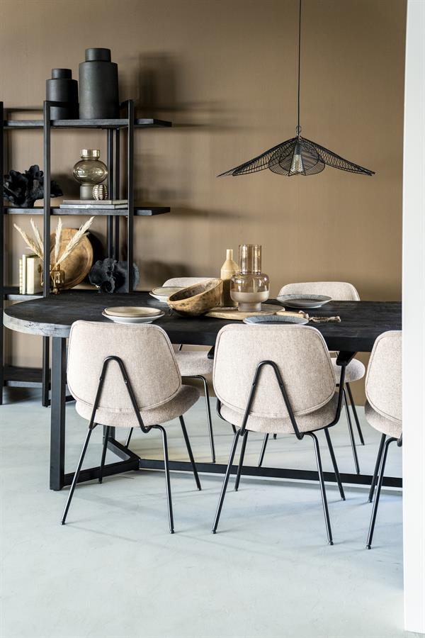 Stoel Lynn met arml - beige fletcher