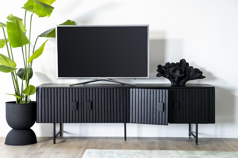 TV meubel Remi 4-drs. - zwart