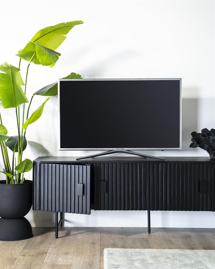 TV meubel Remi 4-drs. - zwart