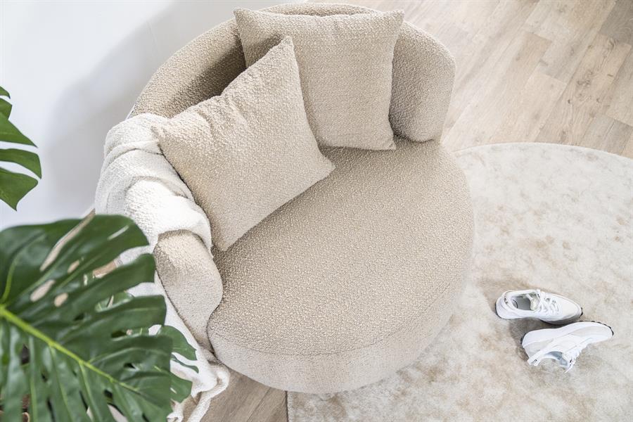 Fauteuil Louis met kussen - zand Spark