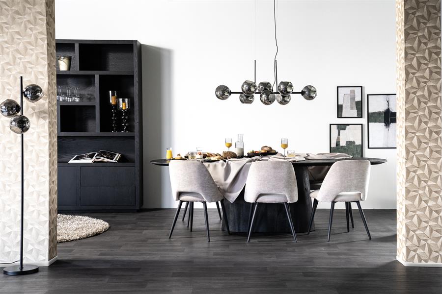 Eettafel Aron ovaal 250x110 - zwart