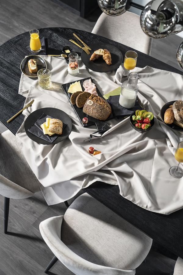 Eettafel Aron ovaal 250x110 - zwart