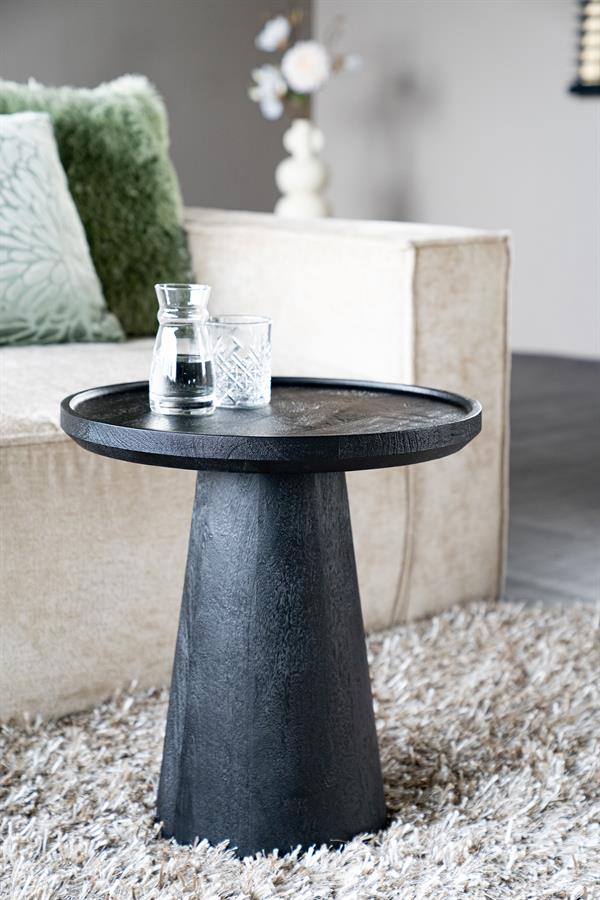 Bijzettafel Ron 46x49 - zwart