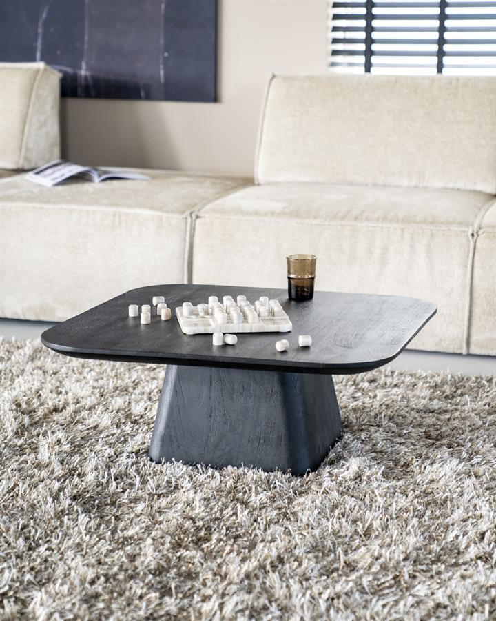 Salontafel Aron vierkant 80x80 - bruin