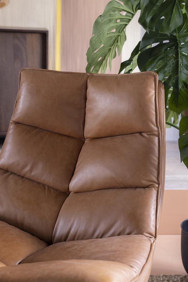 Fauteuil Sven - cognac boho leder