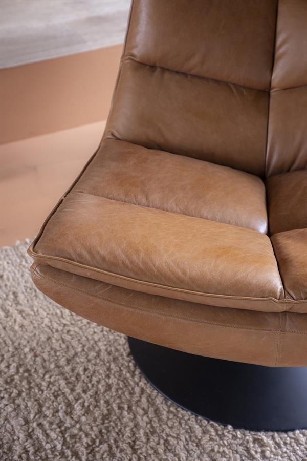 Fauteuil Sven - cognac boho leder