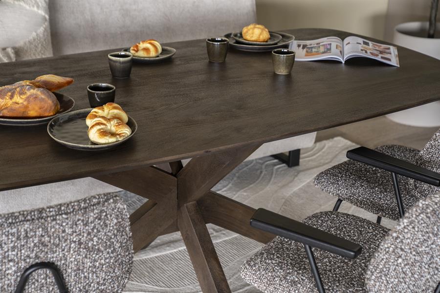 Eettafel Nikki 240x100 - bruin