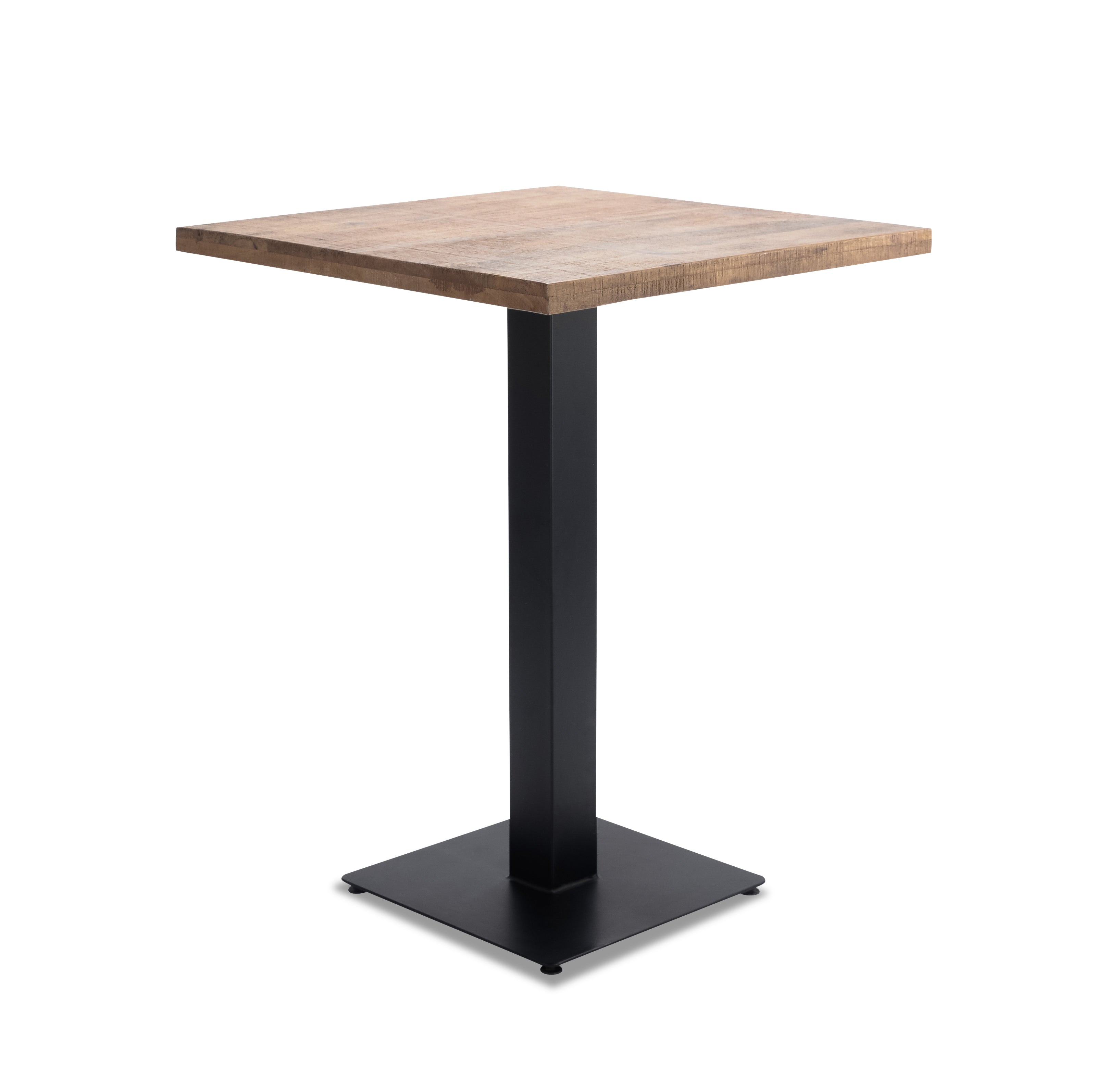 Bartafel Jaxx 80x80 Wood Natural Tafelonderstel Zwart