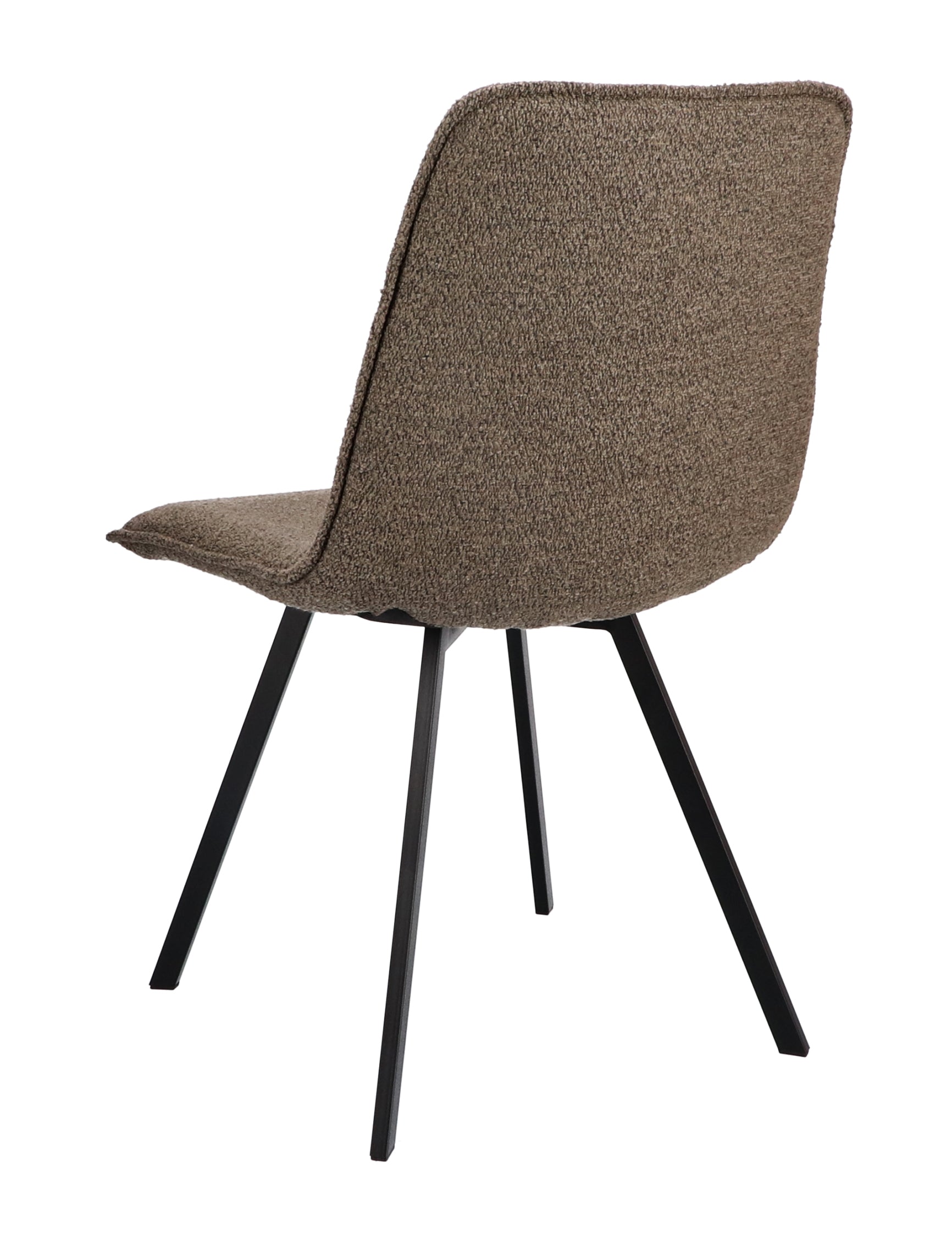 Eetkamerstoel Noa Stof Alpine Bruin Leg Black