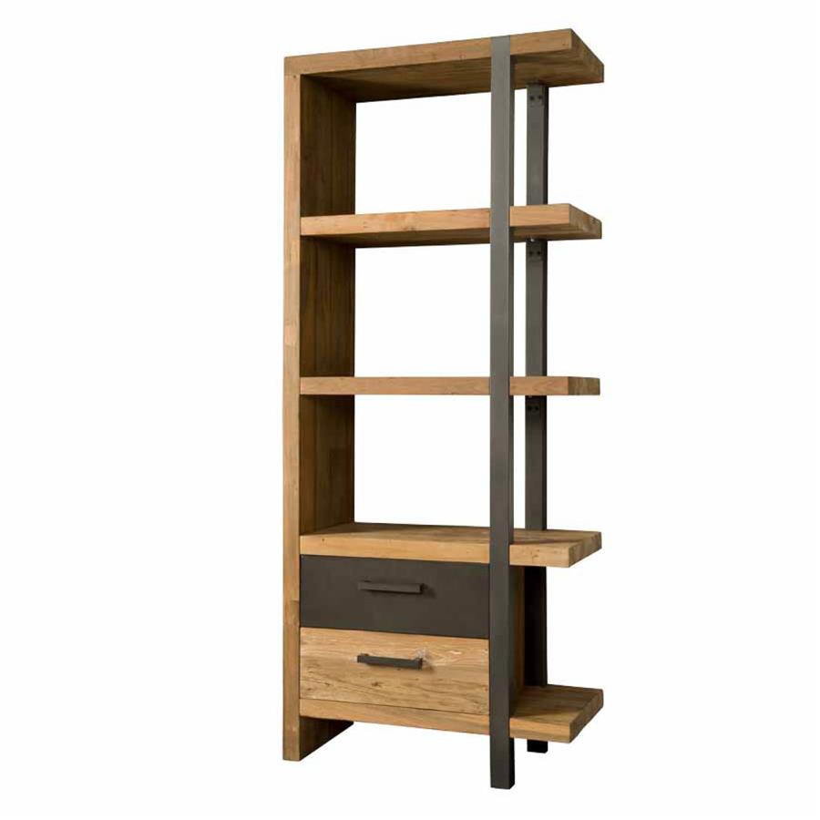 Boekenkast – Lucca – Naturel – 77.5 x 190 cm – Tower Living
