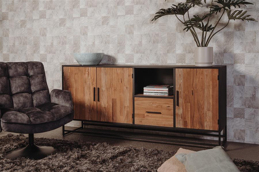 Dressoir – Felino – Naturel – 200 x 45 x 90 cm – Tower Living