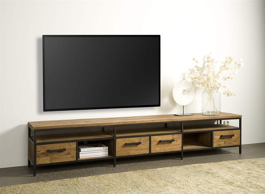 TV-Meubel – Livorno – Bruin – 240 x 45 cm – Tower Living