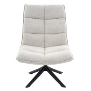 Fauteuil Lucas - Bouclé Beige - fauteuil in bouclé, vooraanzicht