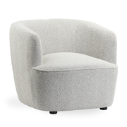 Fauteuil Lola - Bouclé Naturel - fauteuil in bouclé, vooraanzicht