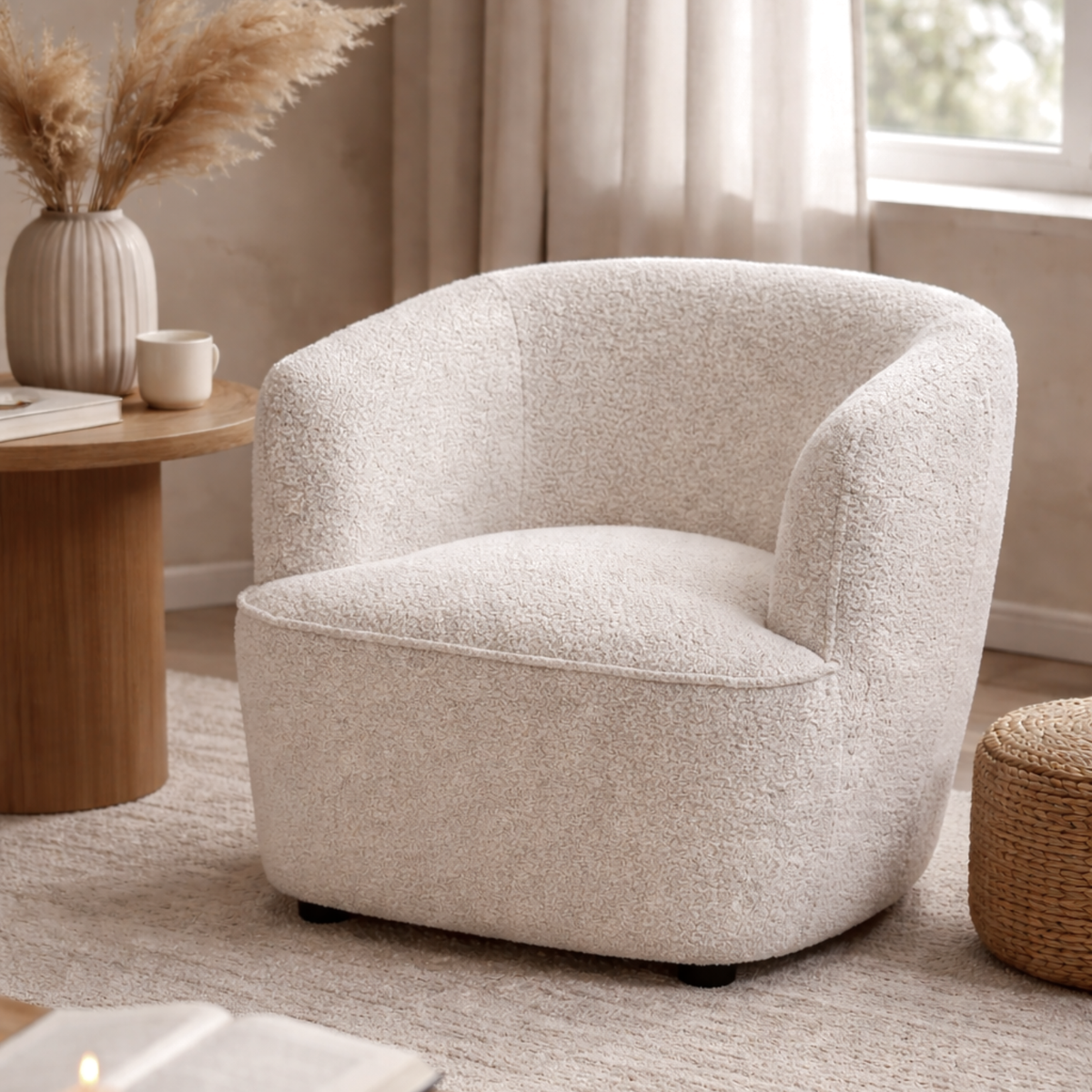 Fauteuil Lola - Bouclé Naturel
