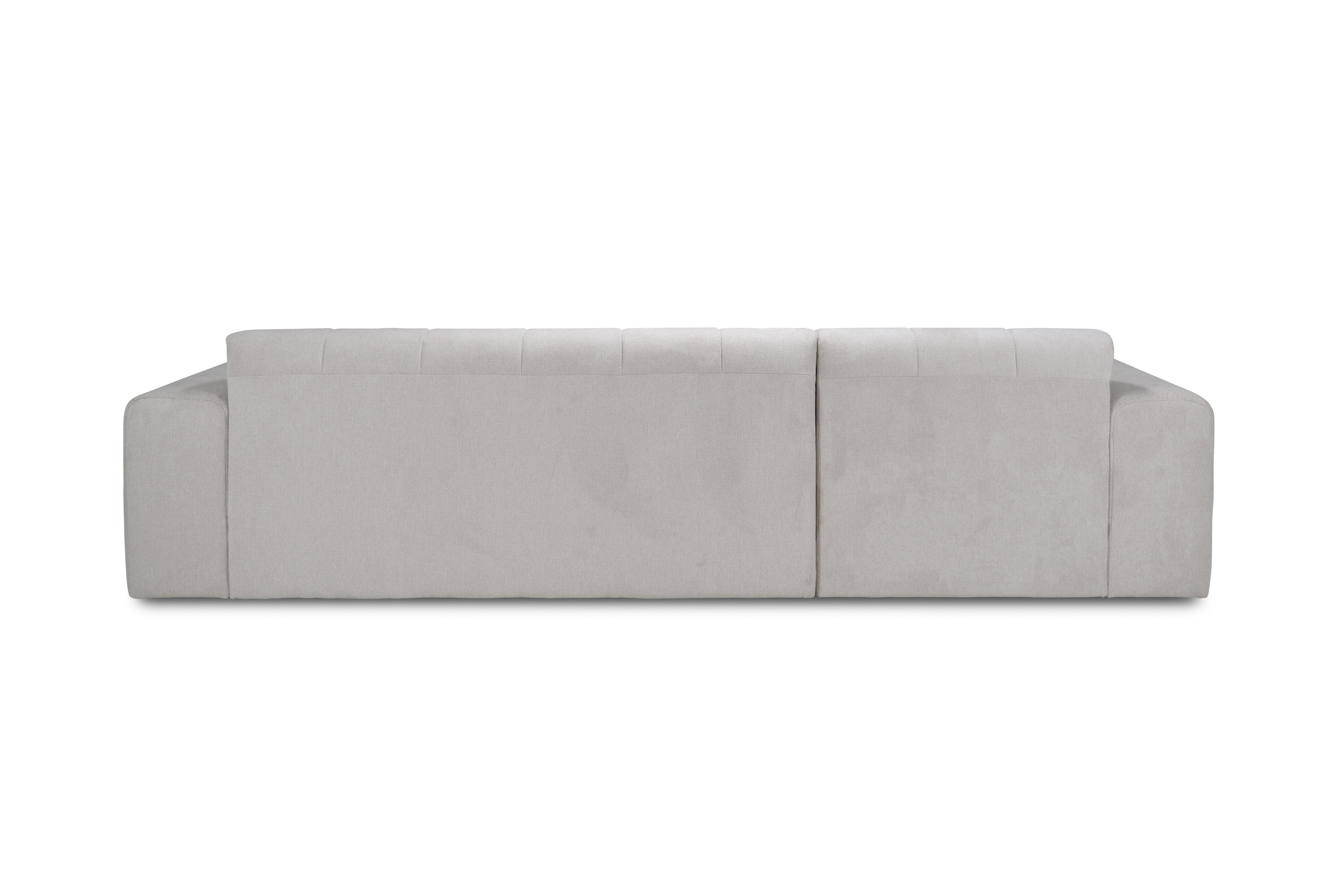 Bank Fermo Hoekcombinatie 2.5-zits - Longchair Voorstaand Links Stof Mito Natural Leg Black