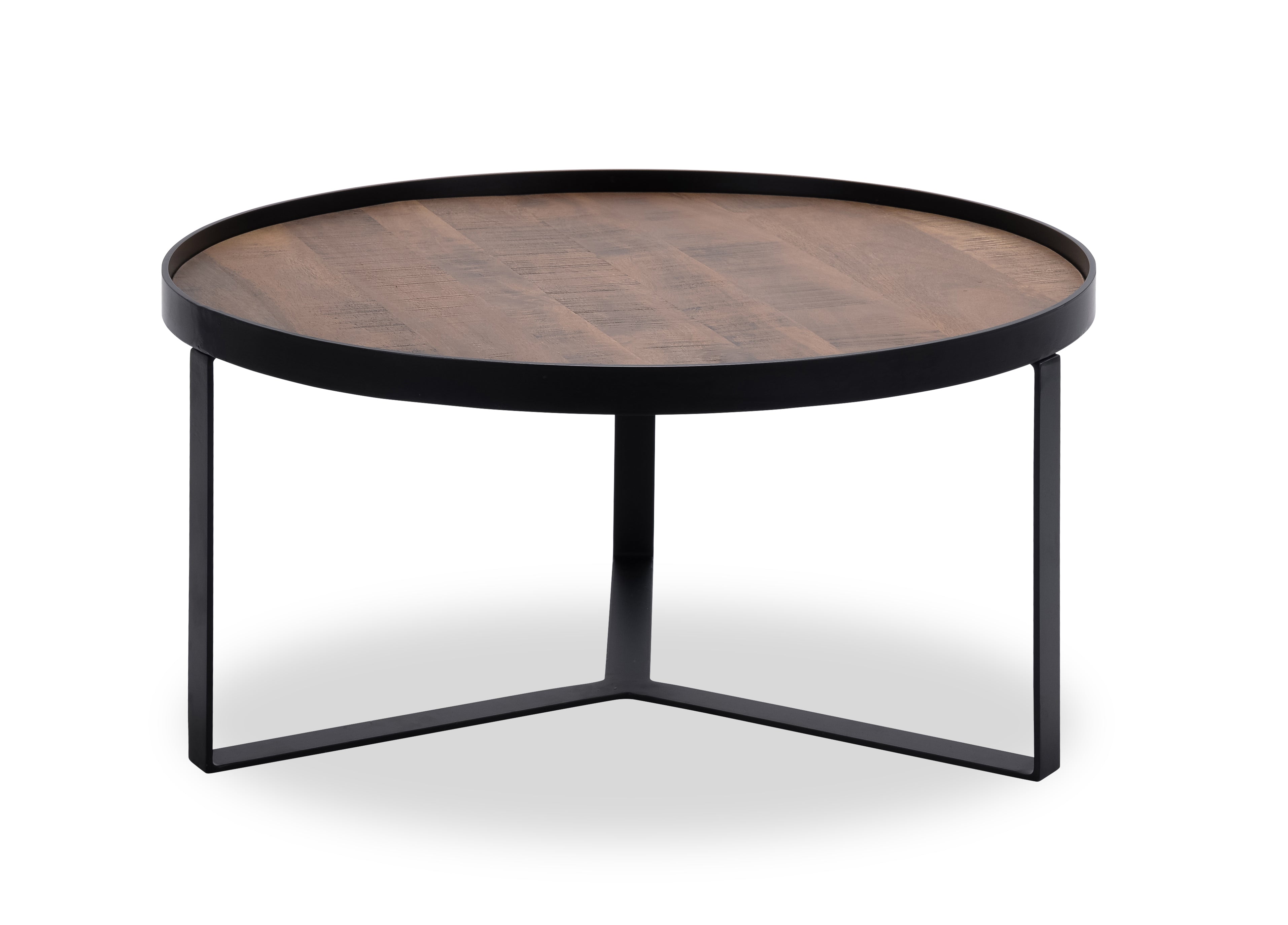 Salontafel Hunt 004 (80) Wood Natural Metal Matt Black