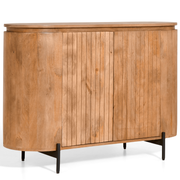 Dressoir Mokka - Lichtbruin 115 cm - dressoir van mangohout, vooraanzicht