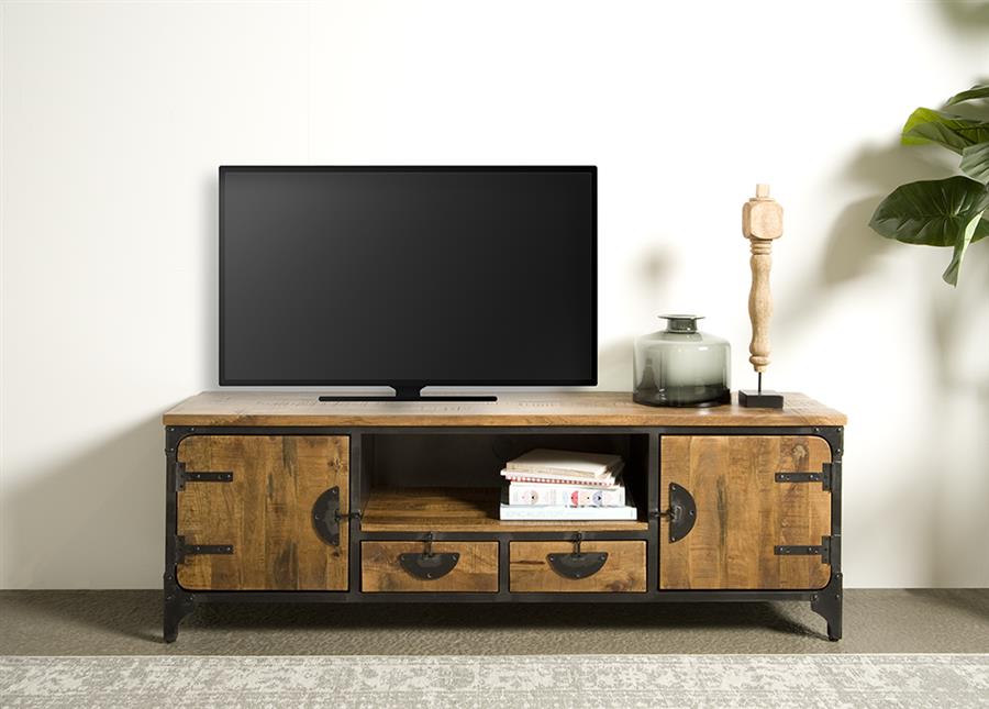 TV-Meubel – Basto – Bruin – 180 x 60 cm – Tower Living