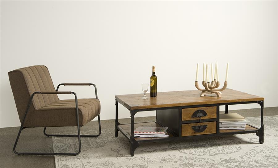 Salontafel – Basto – Bruin – 135 x 75 x 45 cm – Tower Living