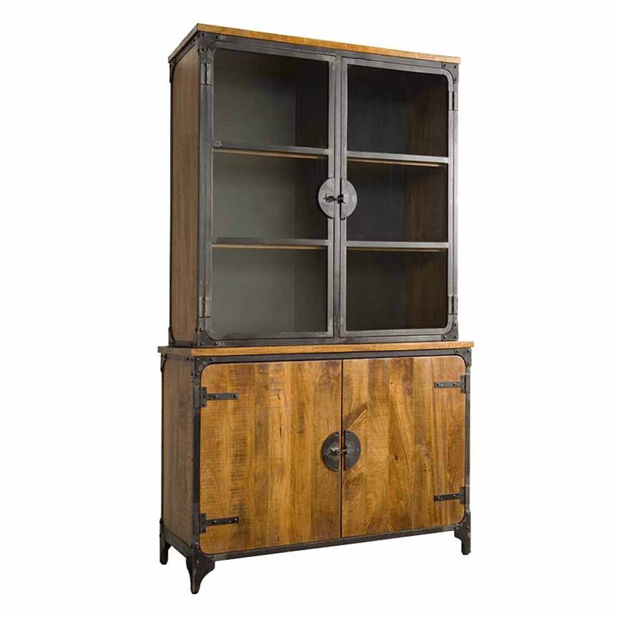 Vitrinekast – Basto – Bruin – 120 x 210 cm – Tower Living