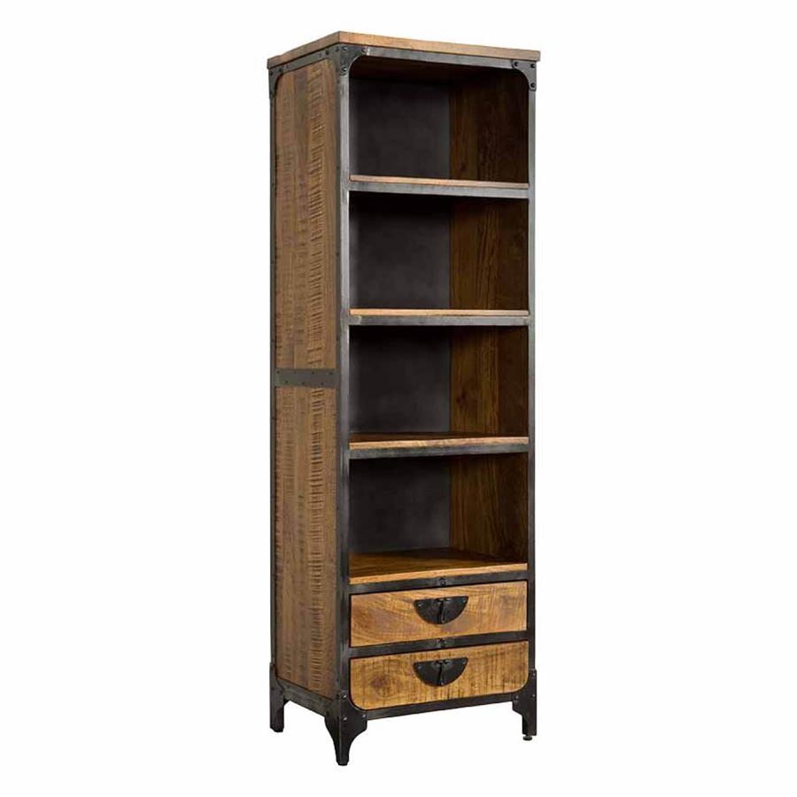 Boekenkast – Basto – Bruin – 60 x 190 cm – Tower Living