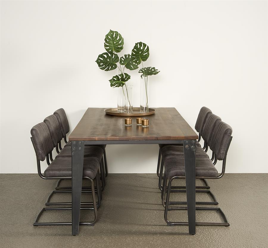 Eetkamertafel – Basto – Bruin – 200 x 100 x 78 cm – Tower Living