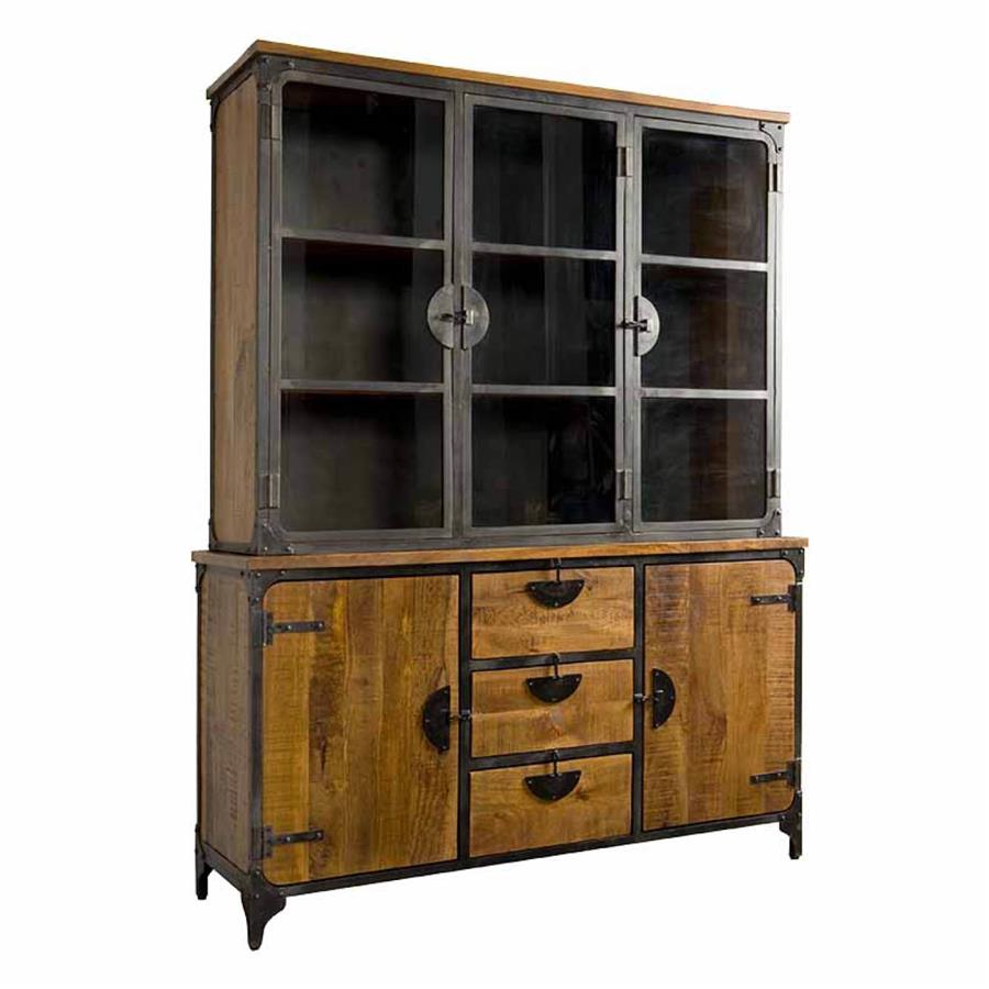 Vitrinekast – Basto – Bruin – 160 x 210 cm – Tower Living