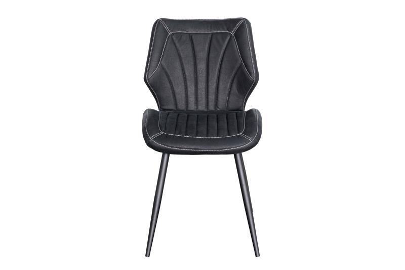 Eetkamerstoel Milan - Zwart leder