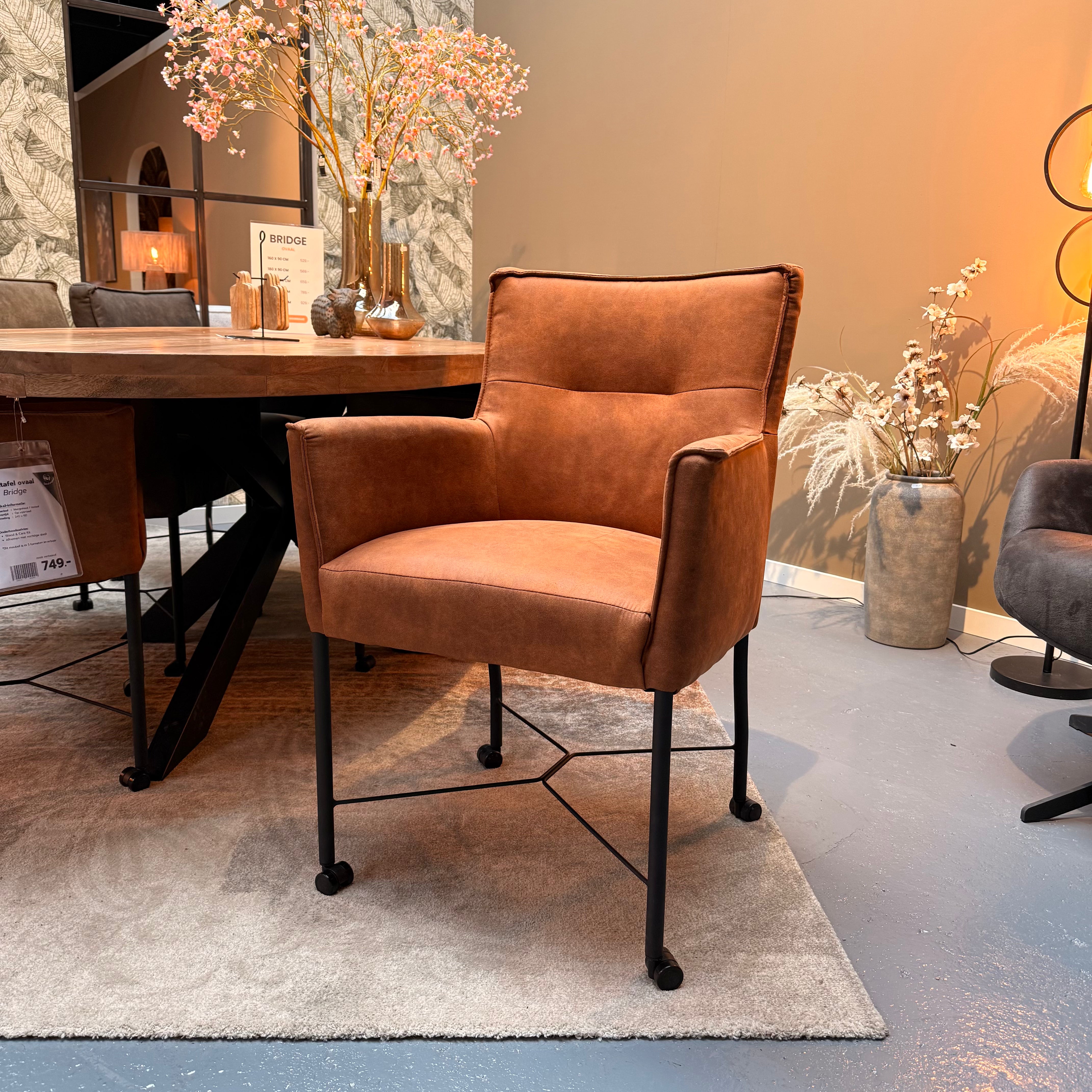 Eetkamerstoel London - Cognac