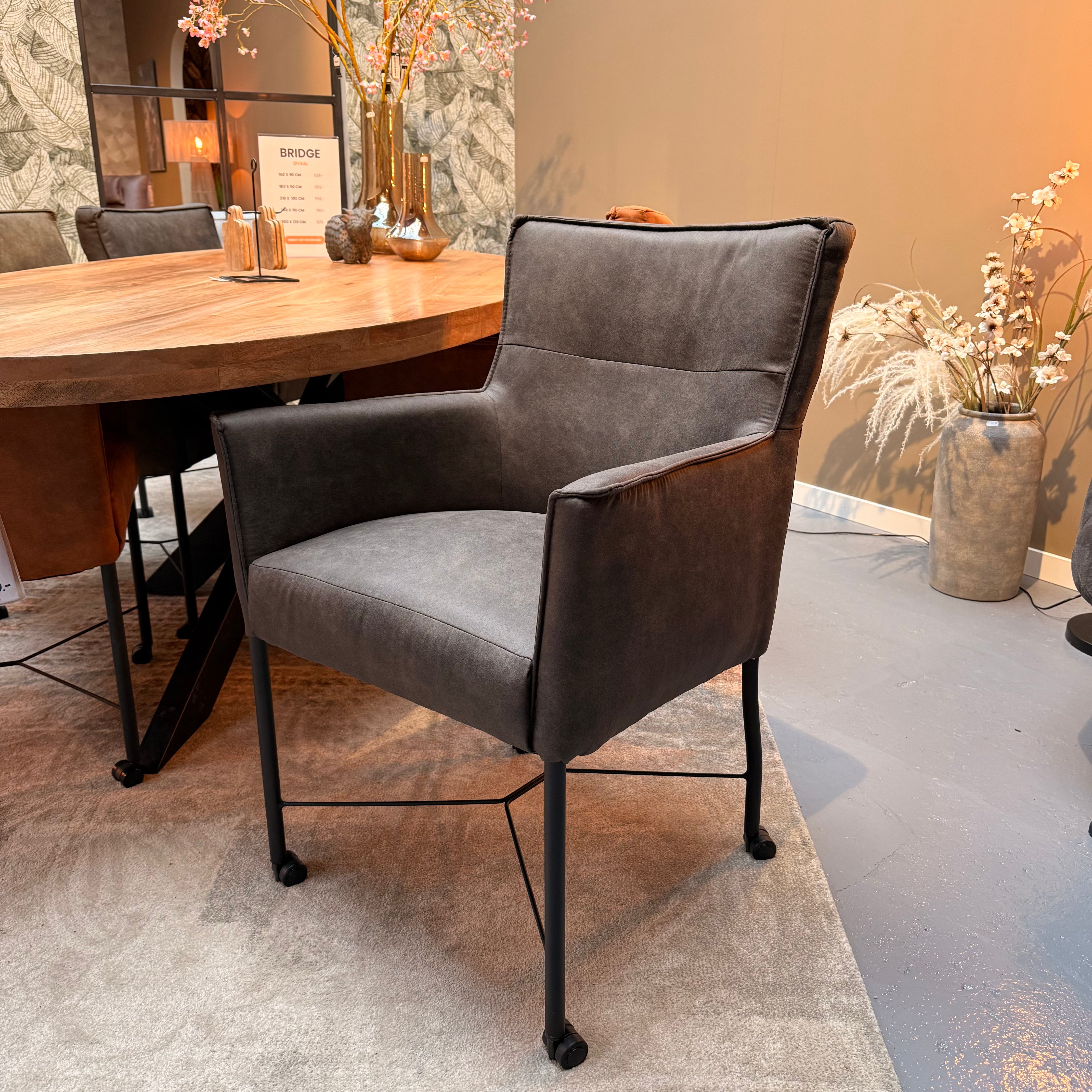 Eetkamerstoel London - Antraciet