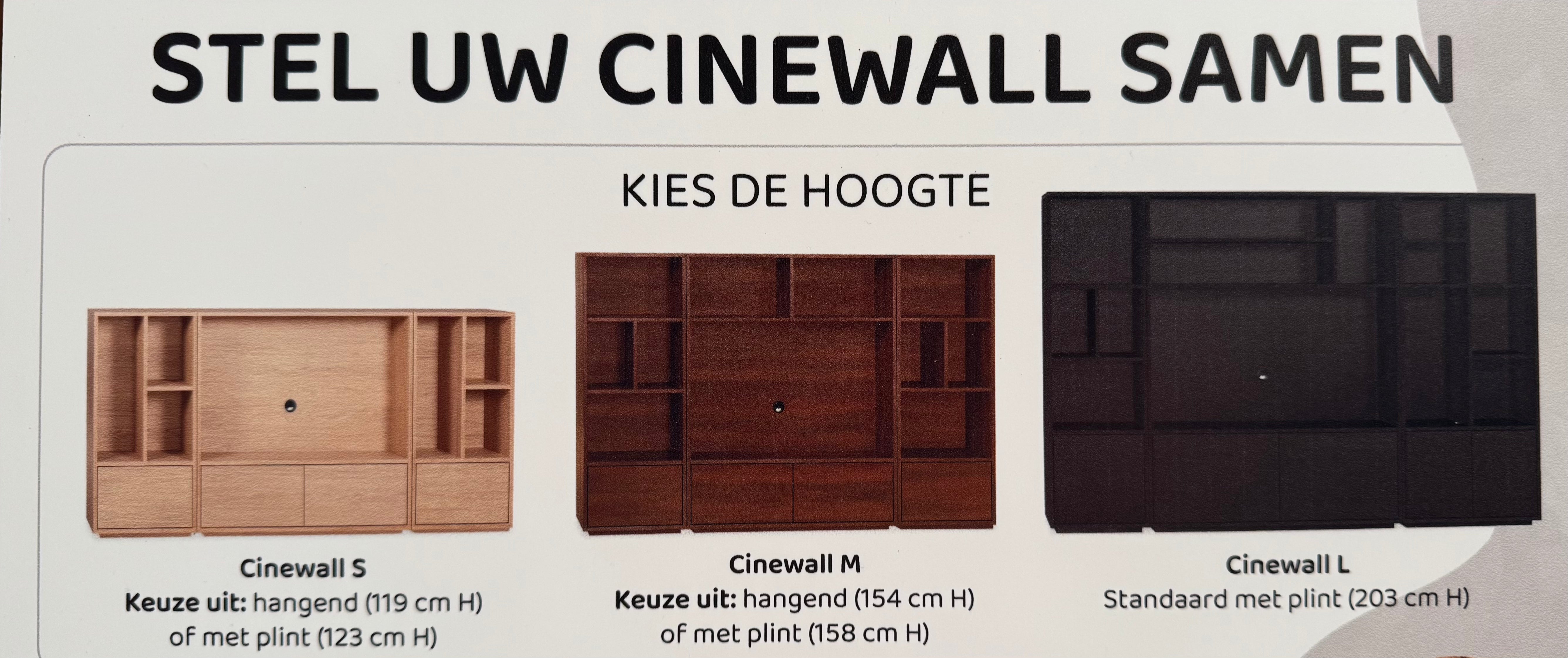 Luxe Cinewall - Lamulux - Zelf samen stellen