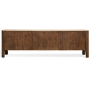 TV-meubel Nova - Bruin Marmer 175 cm - tv-meubel van mangohout met marmer, vooraanzicht