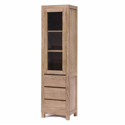 Vitrinekast Corona – Bruin – 50 x 190 cm | Tower Living