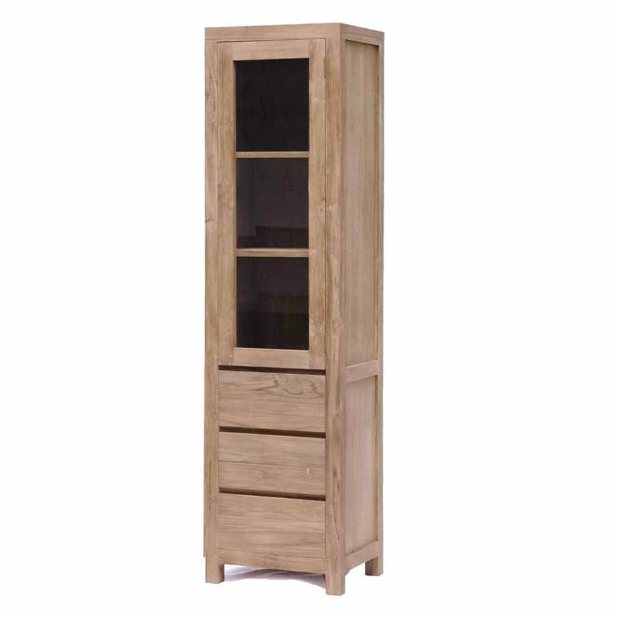 Vitrinekast – Corona – Bruin – 50 x 190 cm – Tower Living