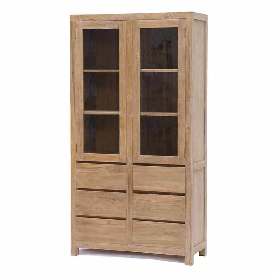 Vitrinekast – Corona – Bruin – 100 x 190 cm – Tower Living