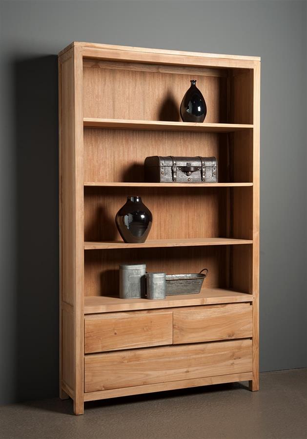 Boekenkast – Corona – Bruin – 120 x 210 cm – Tower Living