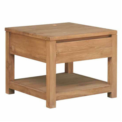 Vierkante bijzettafel Corona – Bruin – 60 x 50 cm