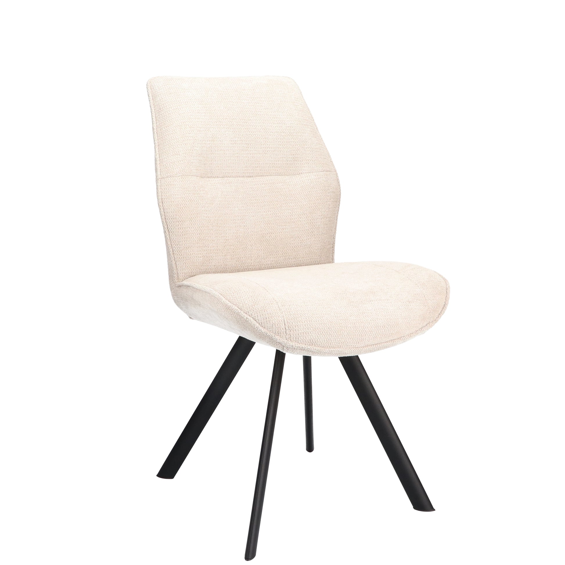 Eetkamerstoel Jade Stof Mito Natural Leg Black