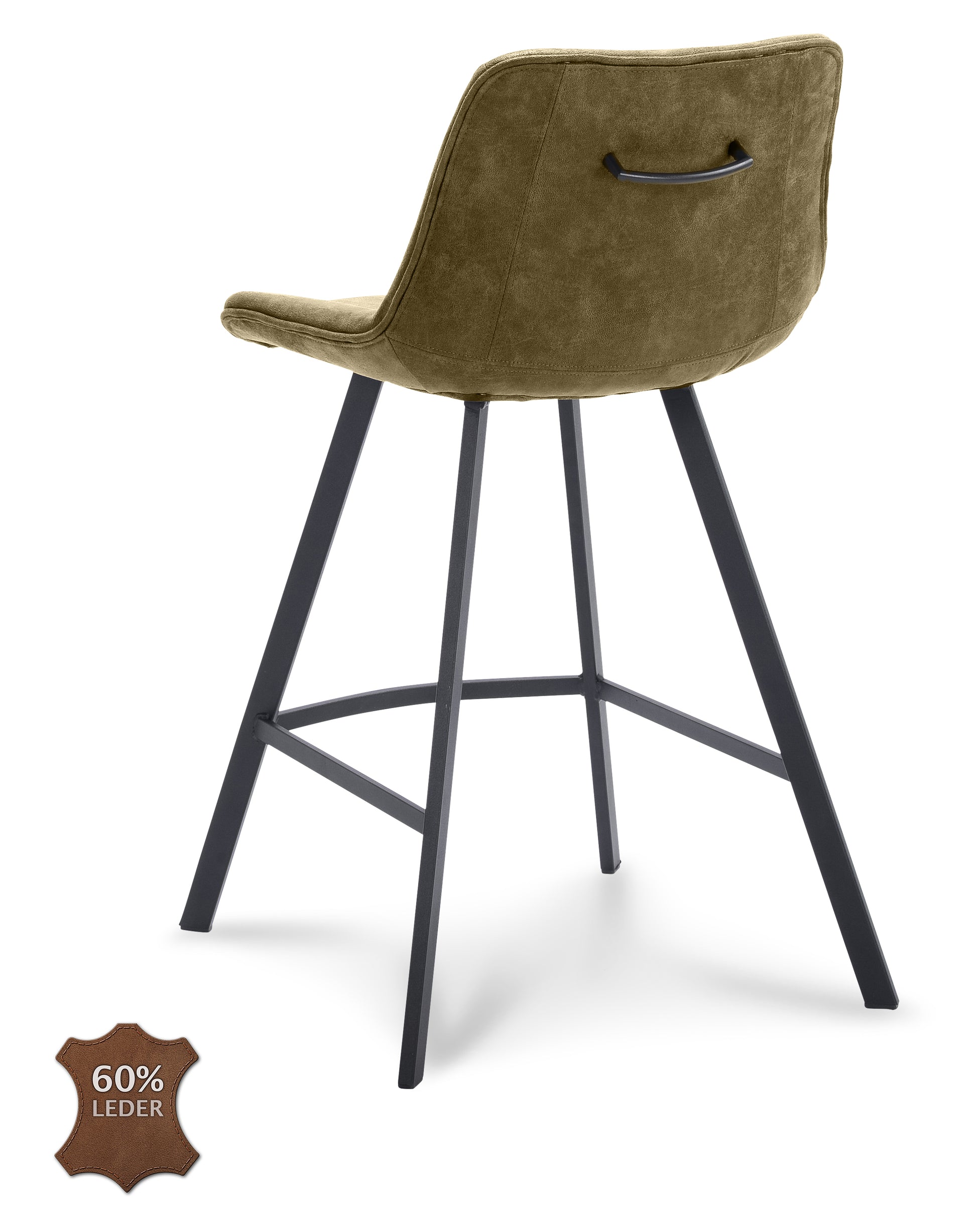 Barkruk Jagger ZH 65 Microleder Bull Moss Leg Black