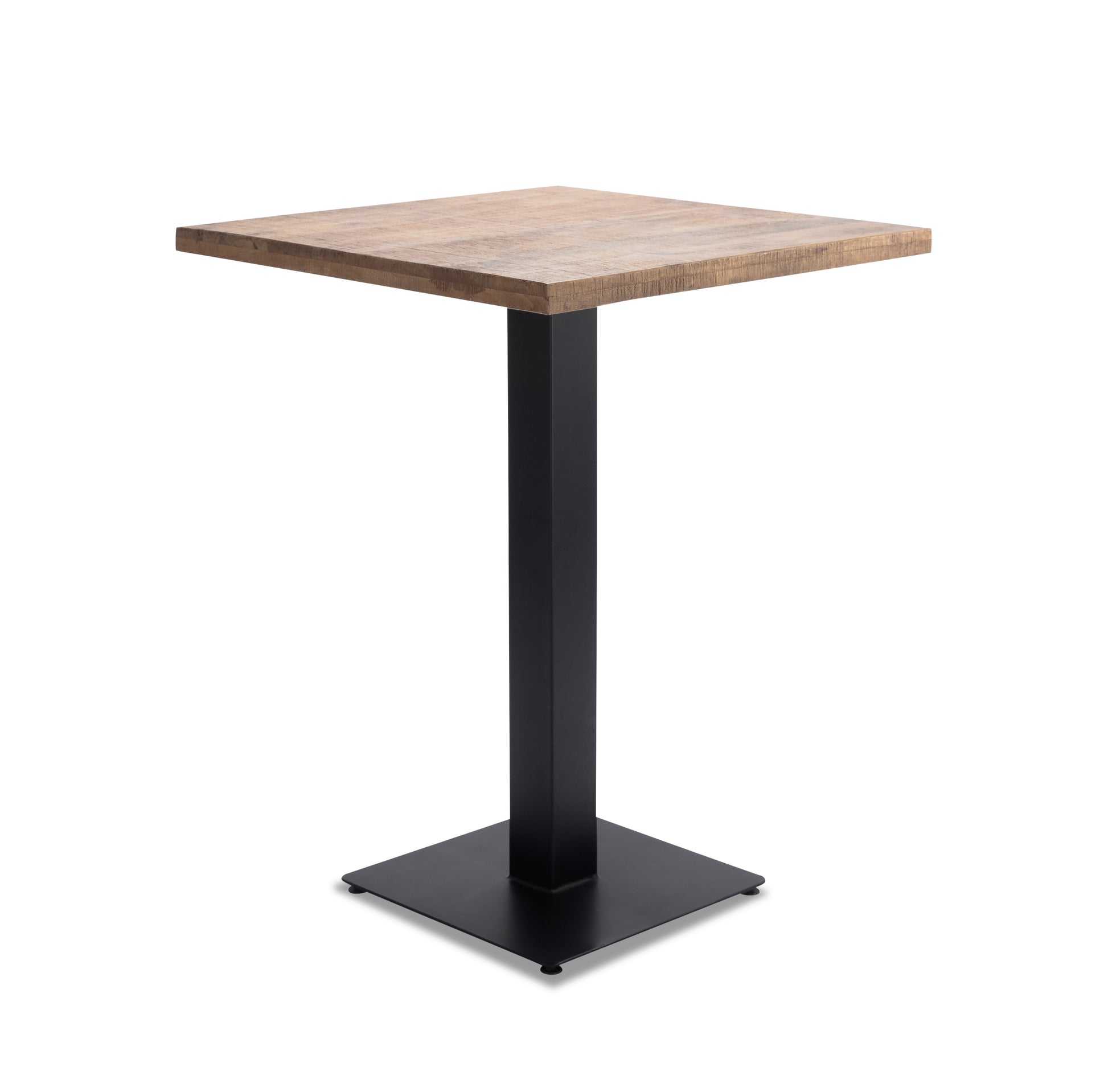 Bartafel Jaxx 80x80 Wood Natural Tafelonderstel Zwart