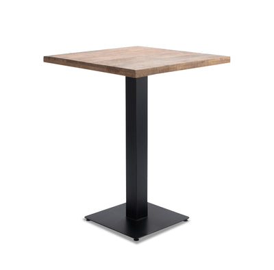 Bartafel Pim 80x80 Wood Natural Tafelonderstel Zwart