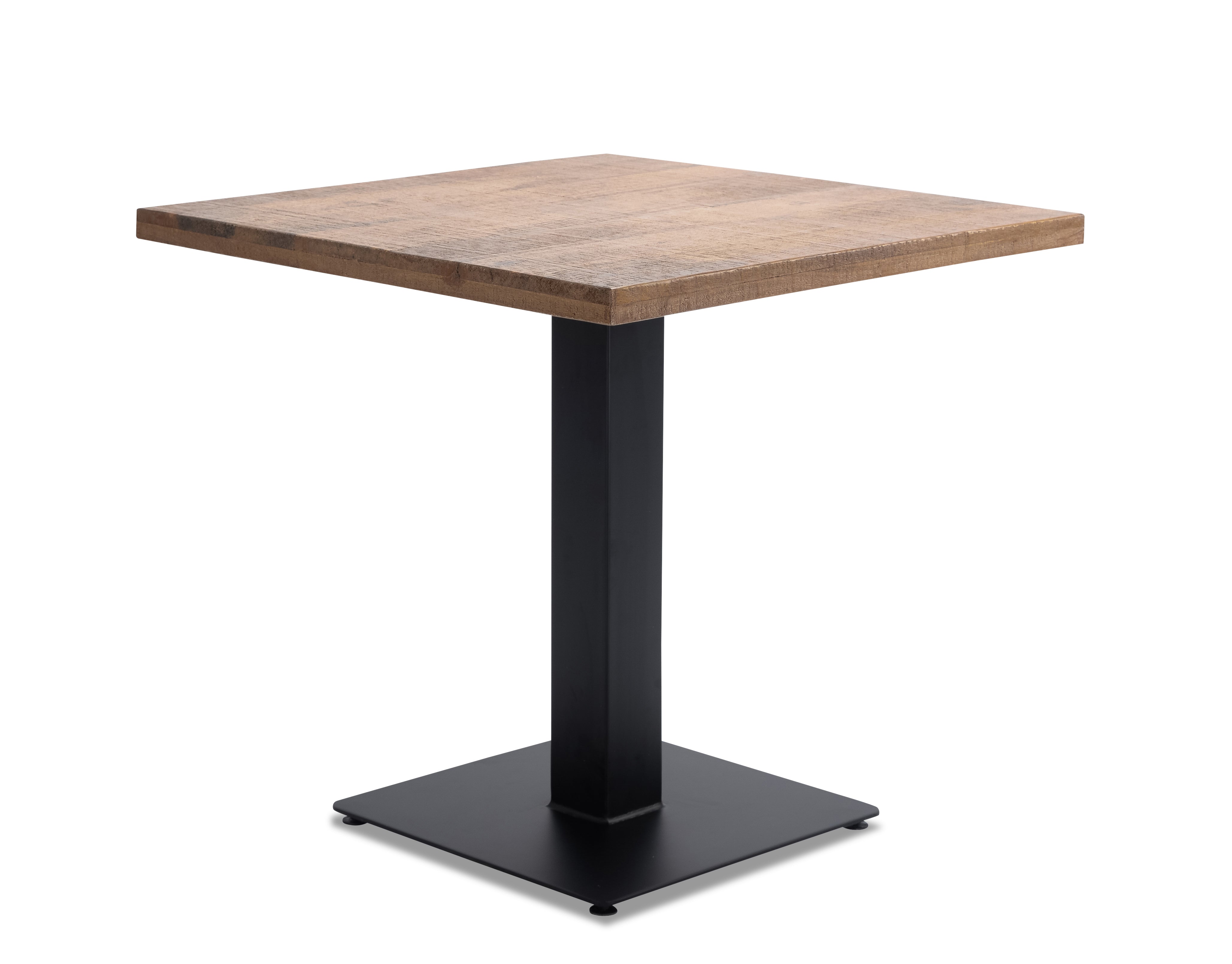 Horeca eettafel Jaxx 80x80 Wood Natural Tafelonderstel Zwart